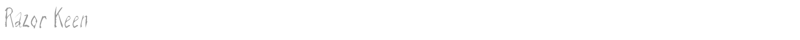 Razor Keen font preview